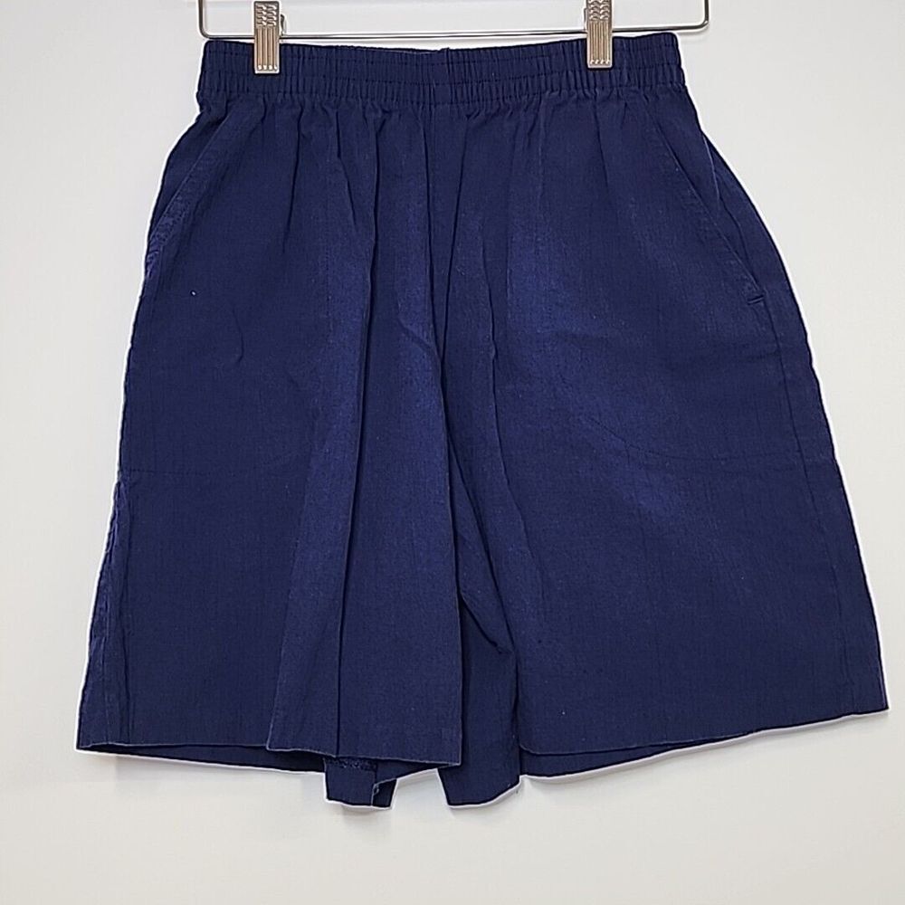 Classic Element Shorts Womens Navy Blue Medium Pockets Comfort High-Rise Elastic
